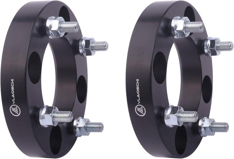 VLAOSCHI Black Forged 4x4 Wheel Spacers 1 Inch with M12x1.25 Studs Compatible with Yamaha Golf Cart (4x101.6 Bolt Pattern 68.5mm Center Bore) - Pack of 4 - Image 5